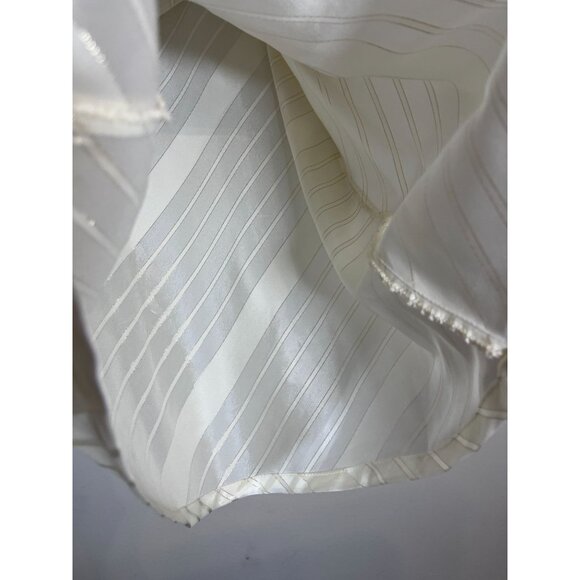 David Strauss Metallic Tank Top 14 Cream Glam Shimmery Disco 80s Shiny Retro - Picture 5 of 10